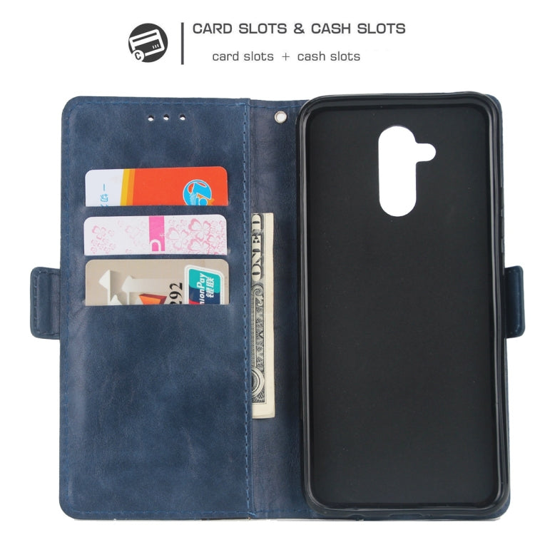 For Huawei Mate 20 Lite Retro Texture Contrast Color Splicing Horizontal Flip TPU + PU Leather Case with Card Slots & Holder & Wallet