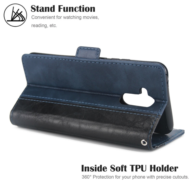 For Huawei Mate 20 Lite Retro Texture Contrast Color Splicing Horizontal Flip TPU + PU Leather Case with Card Slots & Holder & Wallet