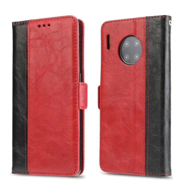 For Huawei Mate 30 Pro Retro Texture Contrast Color Splicing Horizontal Flip TPU + PU Leather Case with Card Slots & Holder & Wallet