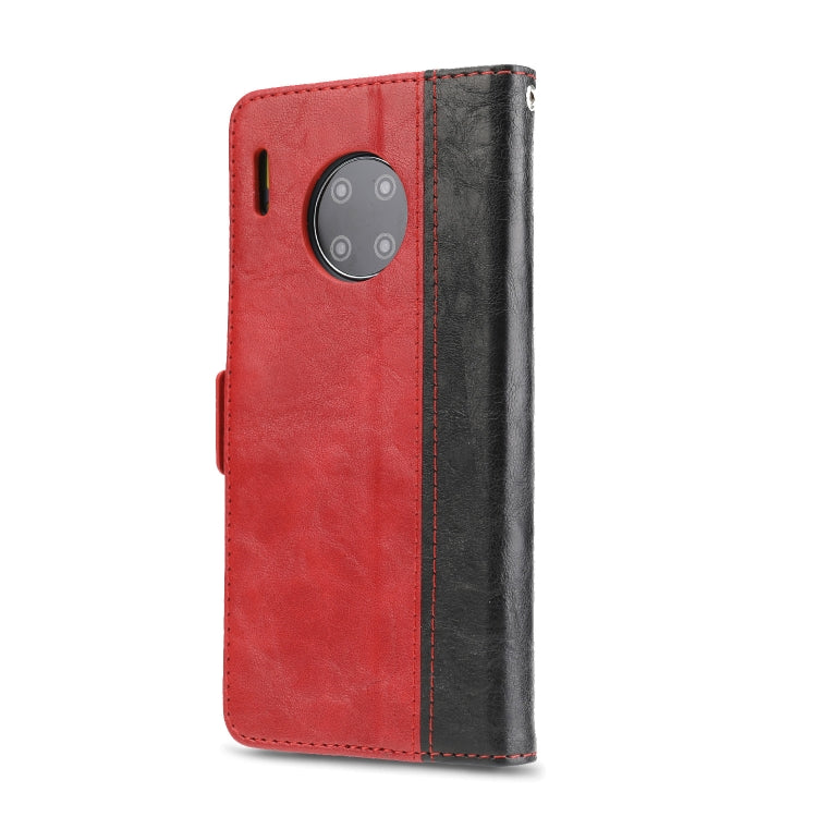 For Huawei Mate 30 Pro Retro Texture Contrast Color Splicing Horizontal Flip TPU + PU Leather Case with Card Slots & Holder & Wallet