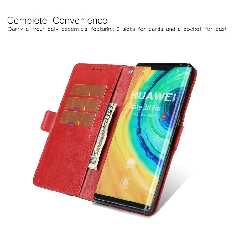 For Huawei Mate 30 Pro Retro Texture Contrast Color Splicing Horizontal Flip TPU + PU Leather Case with Card Slots & Holder & Wallet
