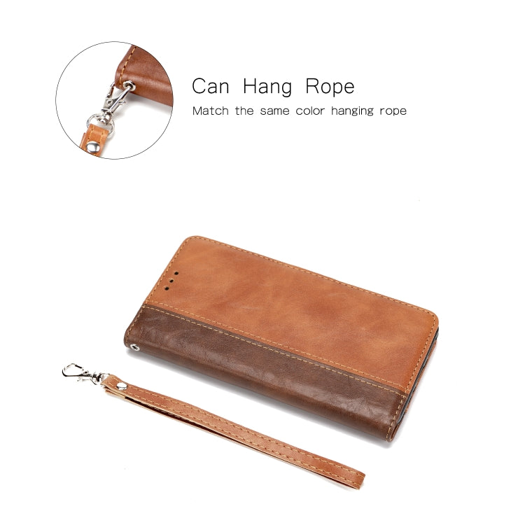 For Huawei Mate 30 Pro Retro Texture Contrast Color Splicing Horizontal Flip TPU + PU Leather Case with Card Slots & Holder & Wallet