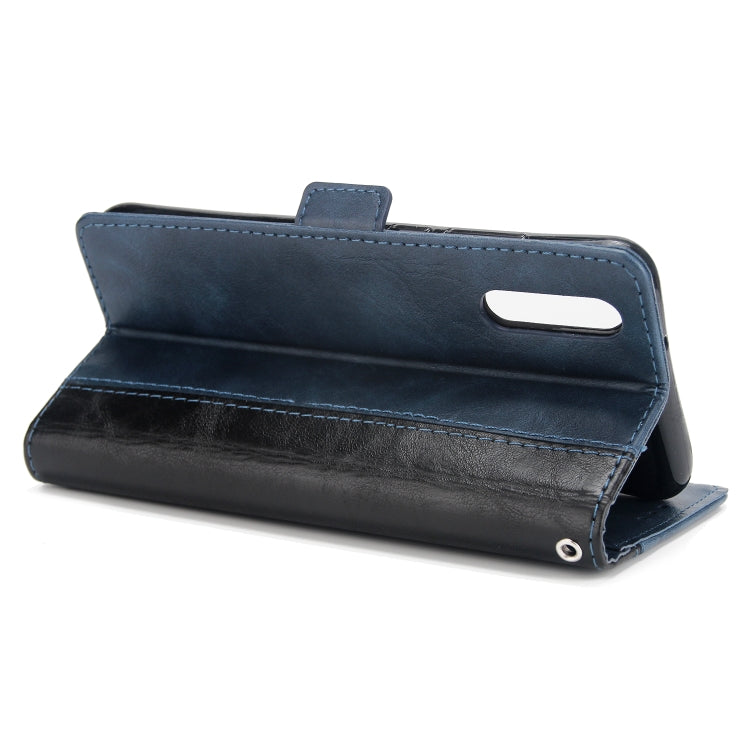 For Huawei P20 Retro Texture Contrast Color Splicing Horizontal Flip TPU + PU Leather Case with Card Slots & Holder & Wallet