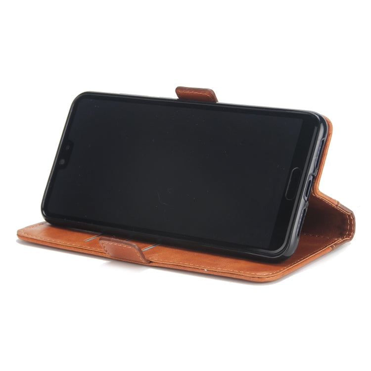 For Huawei P20 Pro Retro Texture Contrast Color Splicing Horizontal Flip TPU + PU Leather Case with Card Slots & Holder & Wallet
