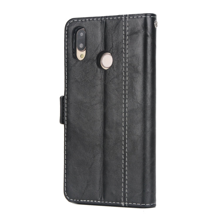 For Huawei P20 Lite / nova 3e Retro Texture Contrast Color Splicing Horizontal Flip TPU + PU Leather Case with Card Slots & Holder & Wallet