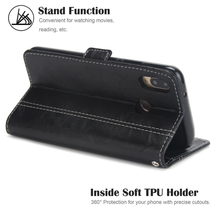 For Huawei P20 Lite / nova 3e Retro Texture Contrast Color Splicing Horizontal Flip TPU + PU Leather Case with Card Slots & Holder & Wallet
