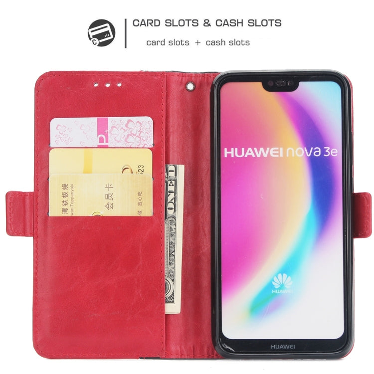 For Huawei P20 Lite / nova 3e Retro Texture Contrast Color Splicing Horizontal Flip TPU + PU Leather Case with Card Slots & Holder & Wallet