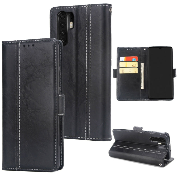 For Huawei P30 Pro Retro Texture Contrast Color Splicing Horizontal Flip TPU + PU Leather Case with Card Slots & Holder & Wallet