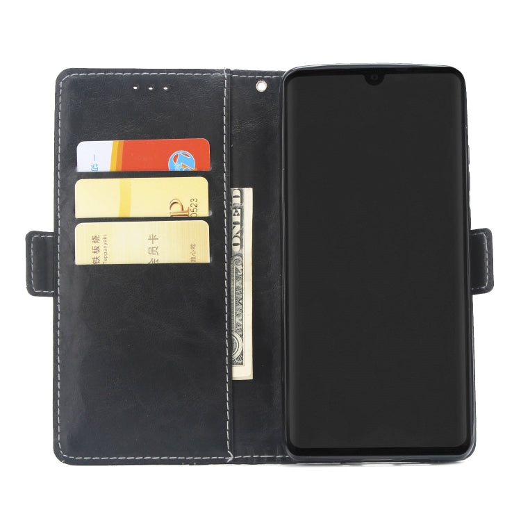 For Huawei P30 Pro Retro Texture Contrast Color Splicing Horizontal Flip TPU + PU Leather Case with Card Slots & Holder & Wallet