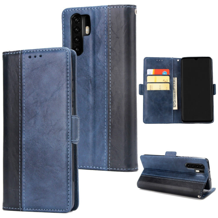 For Huawei P30 Pro Retro Texture Contrast Color Splicing Horizontal Flip TPU + PU Leather Case with Card Slots & Holder & Wallet