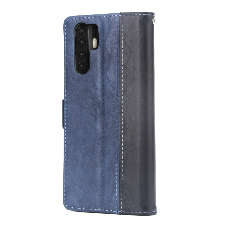 For Huawei P30 Pro Retro Texture Contrast Color Splicing Horizontal Flip TPU + PU Leather Case with Card Slots & Holder & Wallet
