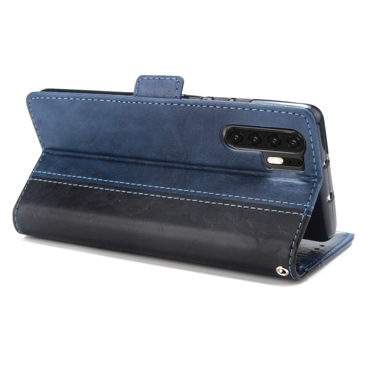 For Huawei P30 Pro Retro Texture Contrast Color Splicing Horizontal Flip TPU + PU Leather Case with Card Slots & Holder & Wallet
