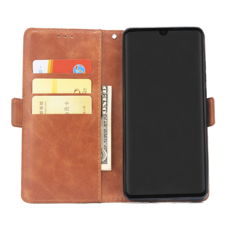 For Huawei P30 Pro Retro Texture Contrast Color Splicing Horizontal Flip TPU + PU Leather Case with Card Slots & Holder & Wallet