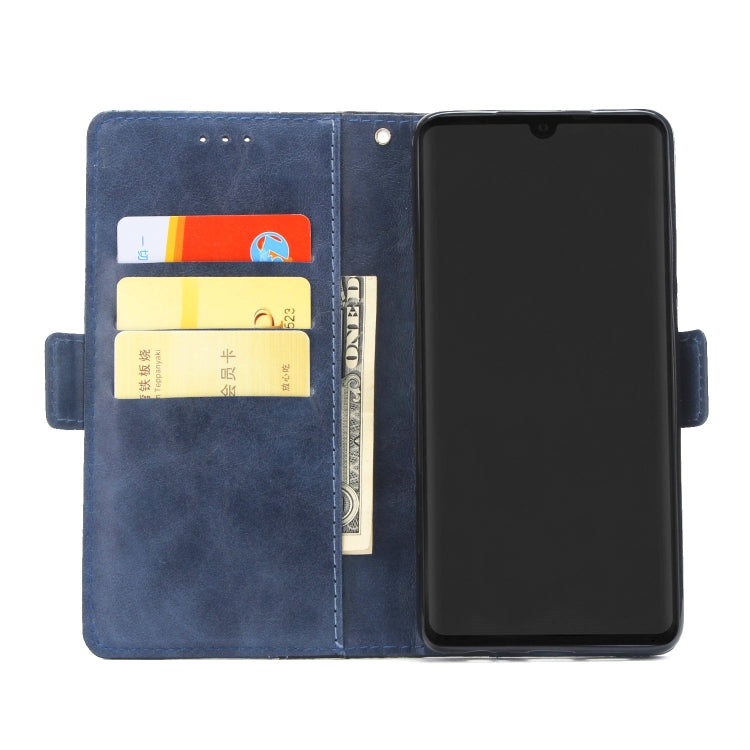 For Huawei P30 Retro Texture Contrast Color Splicing Horizontal Flip TPU + PU Leather Case with Card Slots & Holder & Wallet