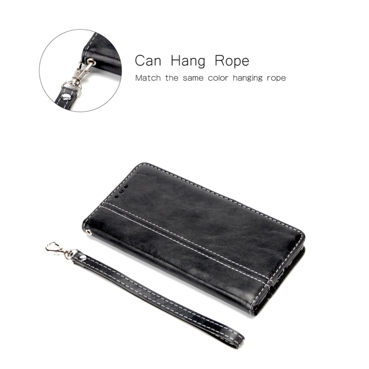 For Huawei P30 Lite Retro Texture Contrast Color Splicing Horizontal Flip TPU + PU Leather Case with Card Slots & Holder & Wallet