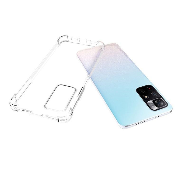 For Xiaomi Redmi Note 11S 5G Shockproof Non-slip Thickening TPU Phone Case(Transparent)