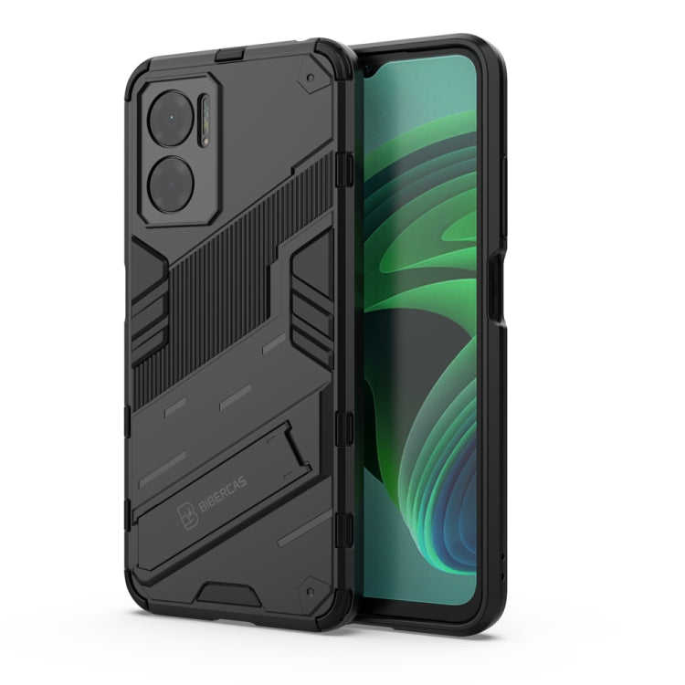 For Xiaomi Redmi Note 11E 5G China Punk Armor 2 in 1 PC + TPU Shockproof Phone Case with Invisible Holder