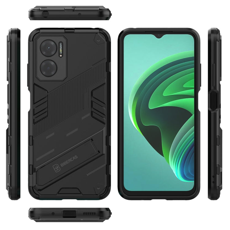 For Xiaomi Redmi Note 11E 5G China Punk Armor 2 in 1 PC + TPU Shockproof Phone Case with Invisible Holder