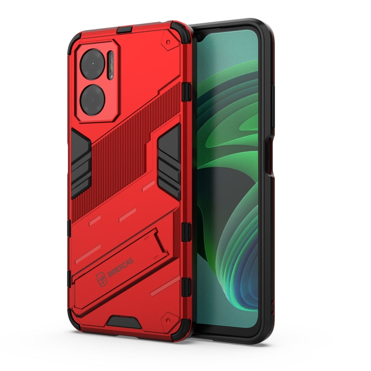 For Xiaomi Redmi Note 11E 5G China Punk Armor 2 in 1 PC + TPU Shockproof Phone Case with Invisible Holder