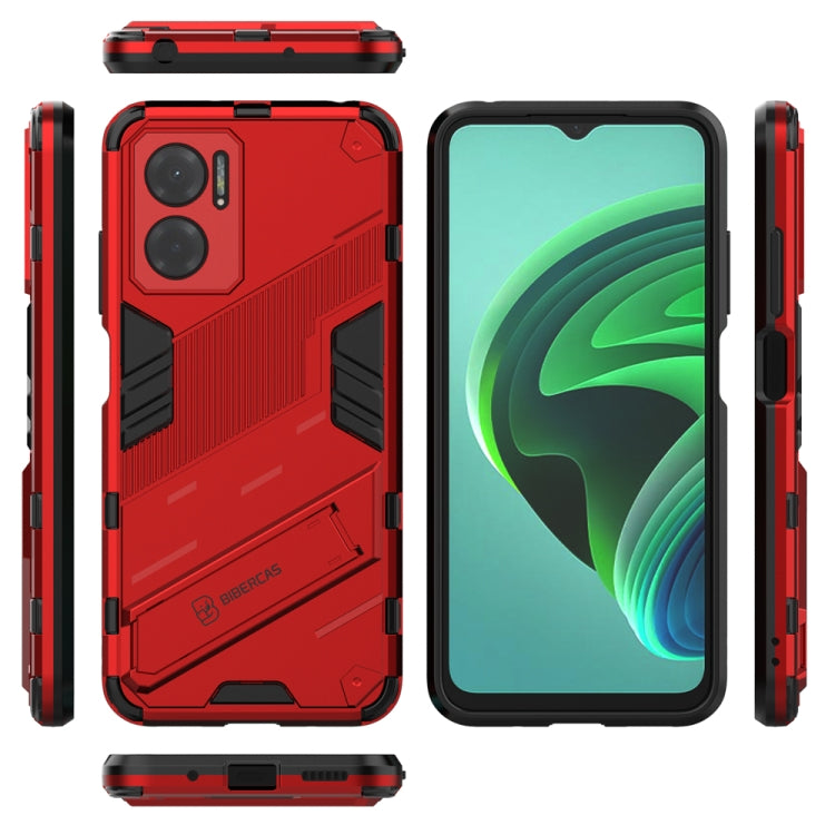 For Xiaomi Redmi Note 11E 5G China Punk Armor 2 in 1 PC + TPU Shockproof Phone Case with Invisible Holder