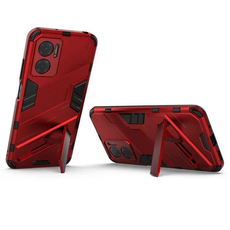 For Xiaomi Redmi Note 11E 5G China Punk Armor 2 in 1 PC + TPU Shockproof Phone Case with Invisible Holder