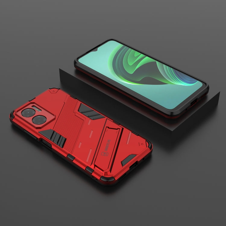 For Xiaomi Redmi Note 11E 5G China Punk Armor 2 in 1 PC + TPU Shockproof Phone Case with Invisible Holder