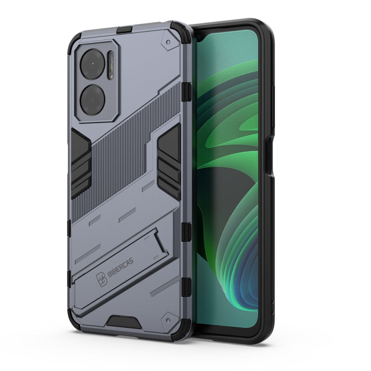 For Xiaomi Redmi Note 11E 5G China Punk Armor 2 in 1 PC + TPU Shockproof Phone Case with Invisible Holder