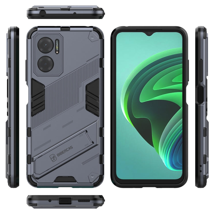 For Xiaomi Redmi Note 11E 5G China Punk Armor 2 in 1 PC + TPU Shockproof Phone Case with Invisible Holder