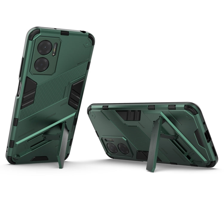 For Xiaomi Redmi Note 11E 5G China Punk Armor 2 in 1 PC + TPU Shockproof Phone Case with Invisible Holder