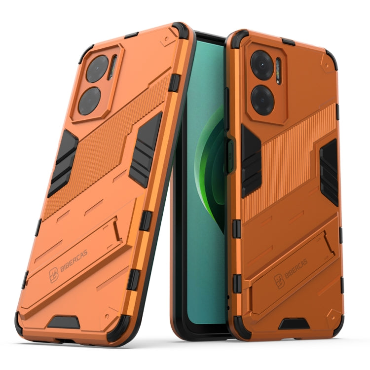 For Xiaomi Redmi Note 11E 5G China Punk Armor 2 in 1 PC + TPU Shockproof Phone Case with Invisible Holder