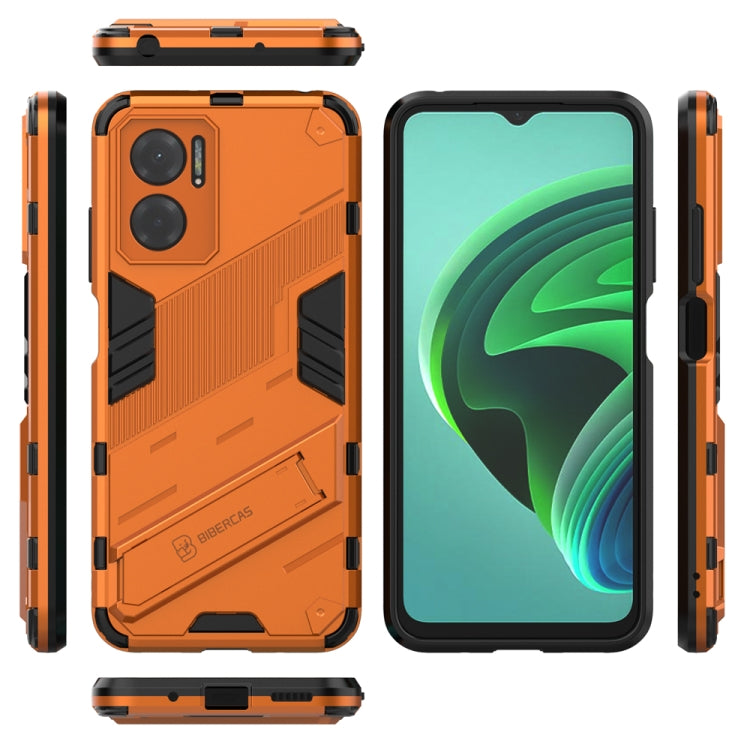 For Xiaomi Redmi Note 11E 5G China Punk Armor 2 in 1 PC + TPU Shockproof Phone Case with Invisible Holder