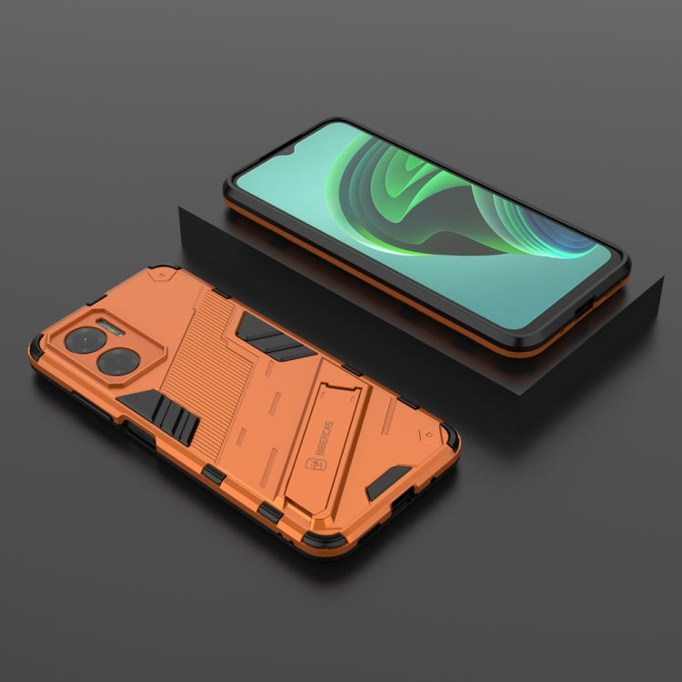 For Xiaomi Redmi Note 11E 5G China Punk Armor 2 in 1 PC + TPU Shockproof Phone Case with Invisible Holder