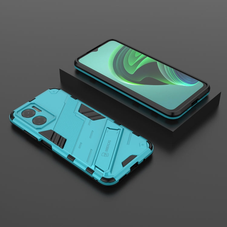 For Xiaomi Redmi Note 11E 5G China Punk Armor 2 in 1 PC + TPU Shockproof Phone Case with Invisible Holder