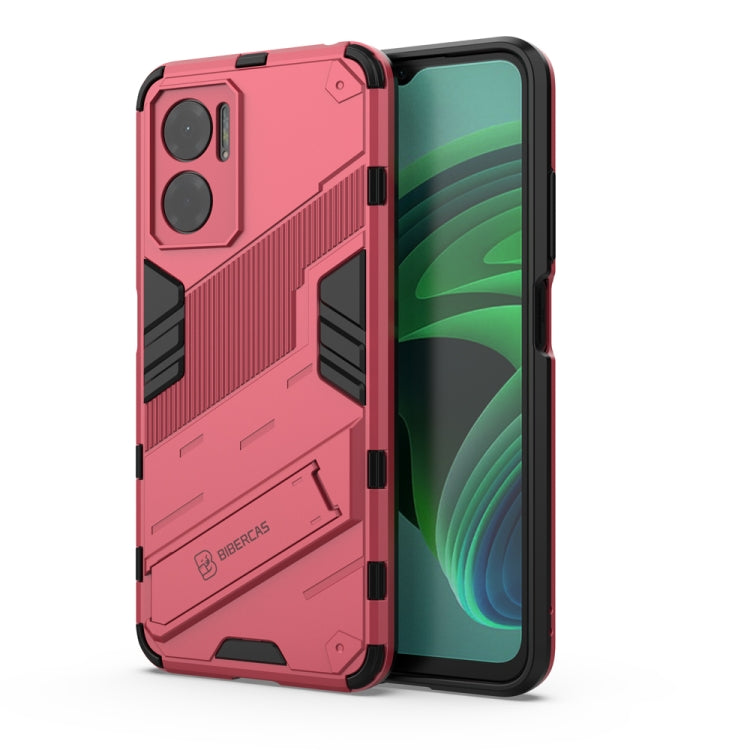 For Xiaomi Redmi Note 11E 5G China Punk Armor 2 in 1 PC + TPU Shockproof Phone Case with Invisible Holder