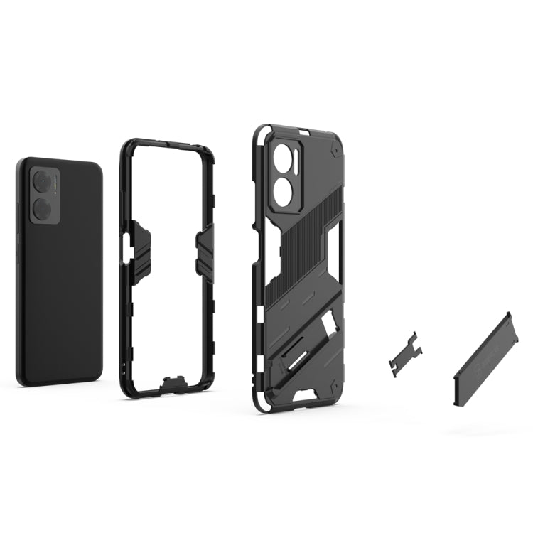 For Xiaomi Redmi Note 11E 5G China Punk Armor 2 in 1 PC + TPU Shockproof Phone Case with Invisible Holder