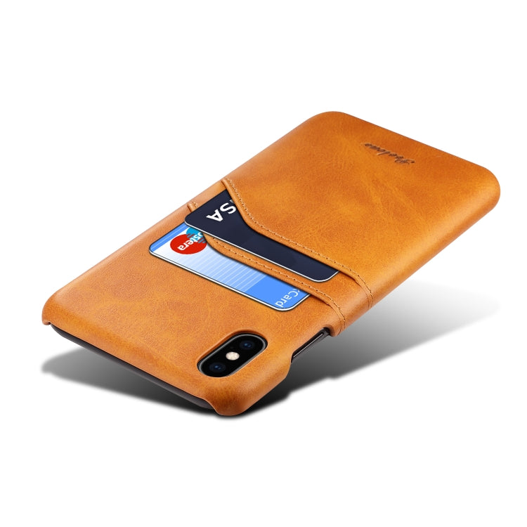 For iPhone XR peelcas Shockproof TPU + PU Protective Case with Card Slots