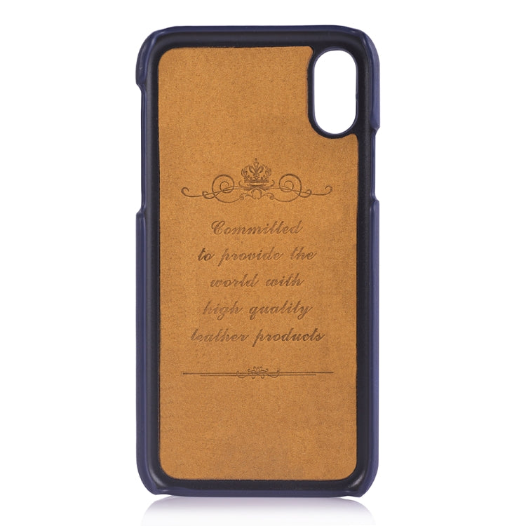 For iPhone XS Max peelcas Shockproof TPU + PU Protective Case with Card Slots