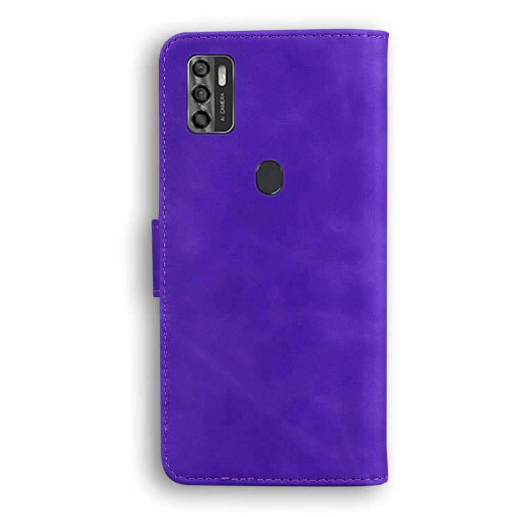 For ZTE Blade A7s 2020 Skin Feel Pure Color Flip Leather Phone Case