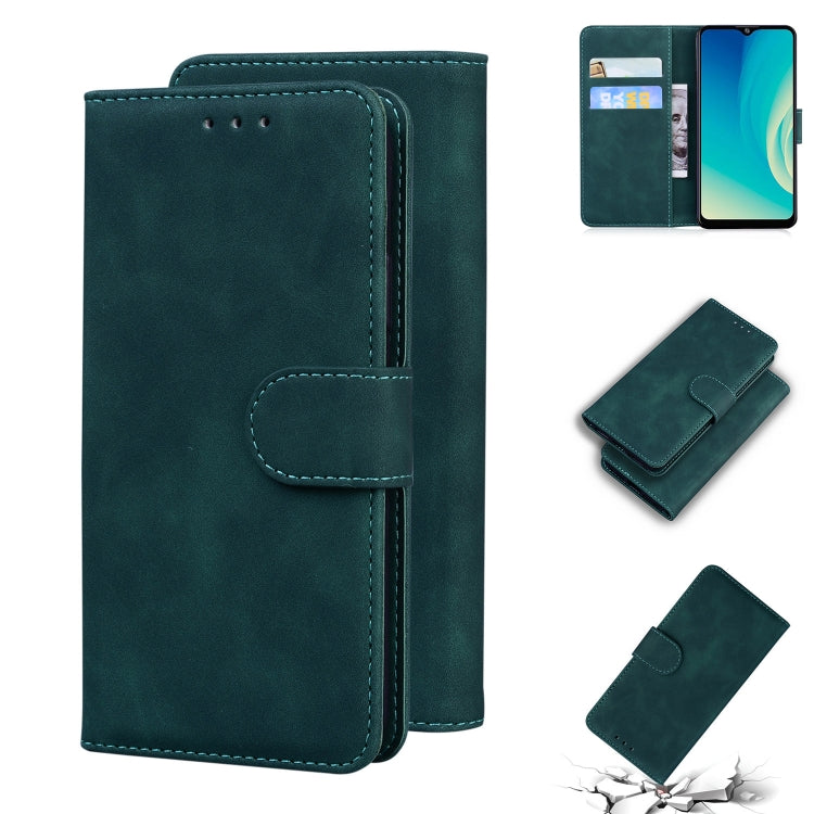 For ZTE Blade A7s 2020 Skin Feel Pure Color Flip Leather Phone Case