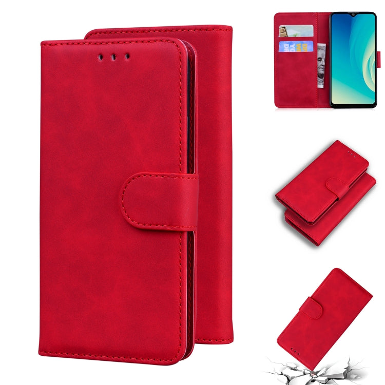 For ZTE Blade A7s 2020 Skin Feel Pure Color Flip Leather Phone Case