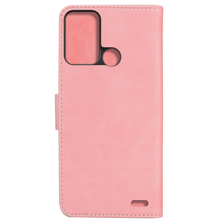 For ZTE Blade A52 Skin Feel Pure Color Flip Leather Phone Case