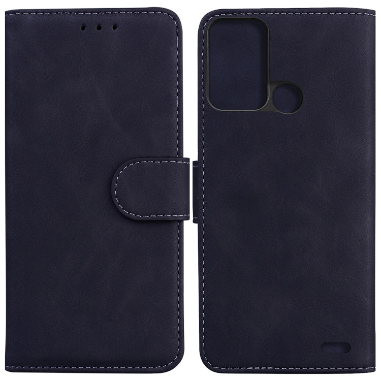 For ZTE Blade A52 Skin Feel Pure Color Flip Leather Phone Case