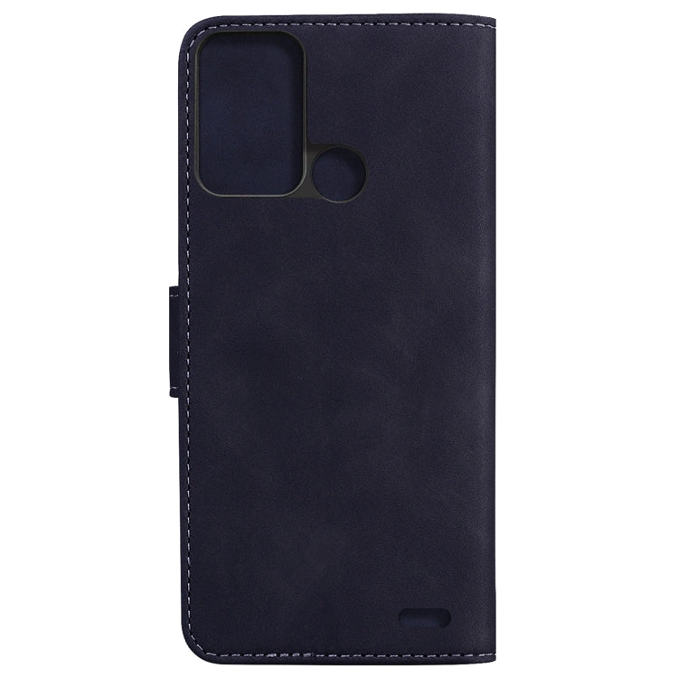 For ZTE Blade A52 Skin Feel Pure Color Flip Leather Phone Case