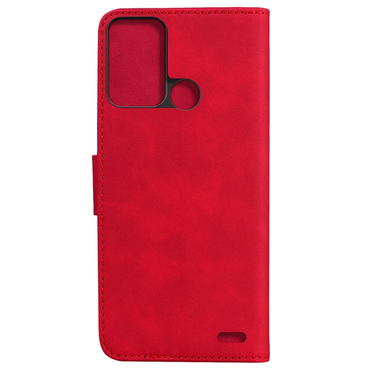 For ZTE Blade A52 Skin Feel Pure Color Flip Leather Phone Case