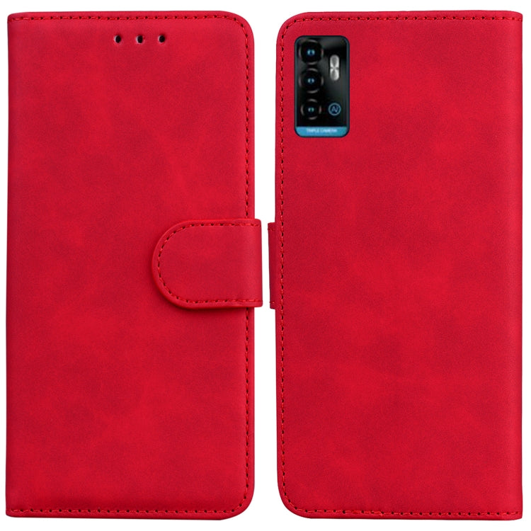 For ZTE Blade A72 / V40 Vita Skin Feel Pure Color Flip Leather Phone Case