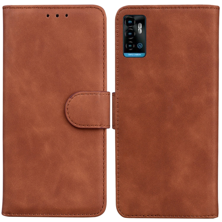 For ZTE Blade A72 / V40 Vita Skin Feel Pure Color Flip Leather Phone Case