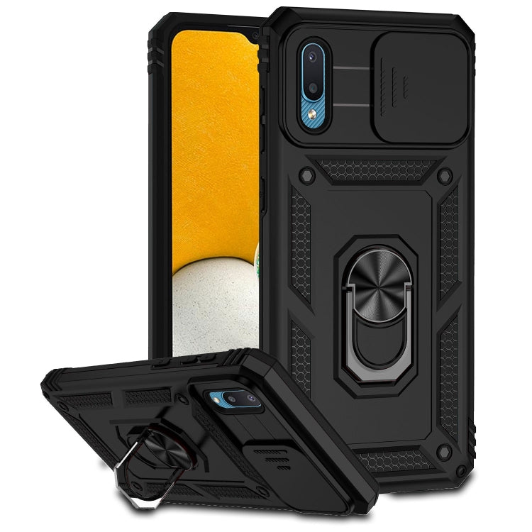 For Samsung Galaxy A02 Sliding Camshield Holder Phone Case