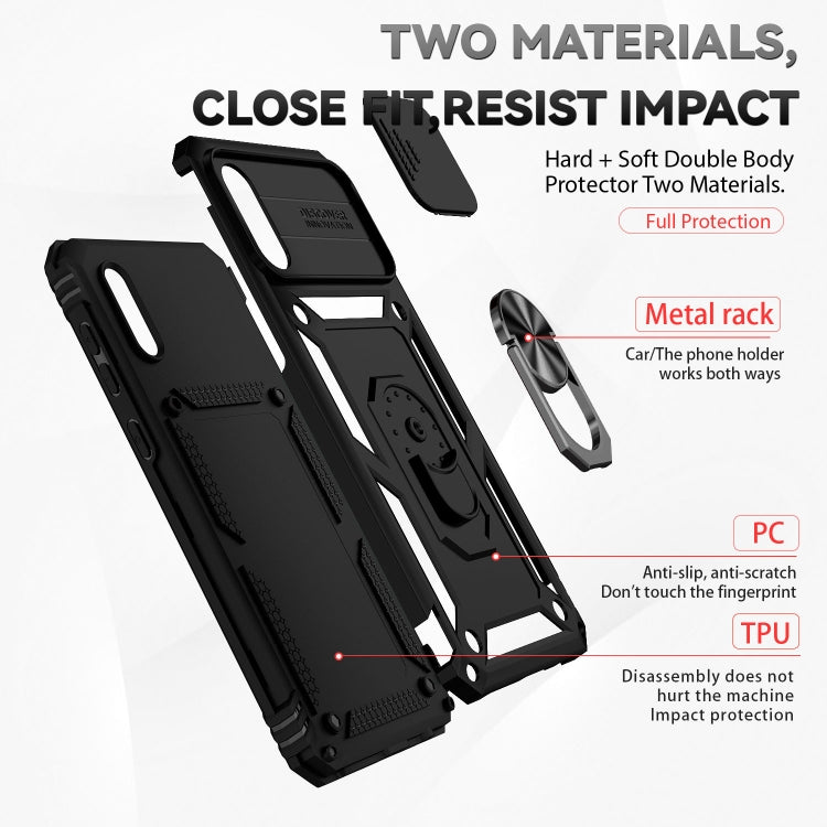 For Samsung Galaxy A02 Sliding Camshield Holder Phone Case