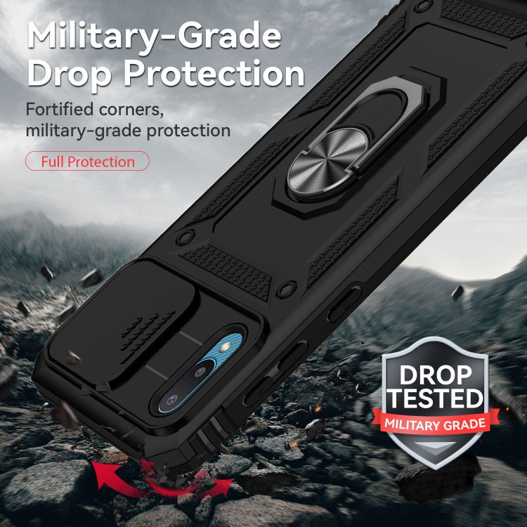 For Samsung Galaxy A02 Sliding Camshield Holder Phone Case