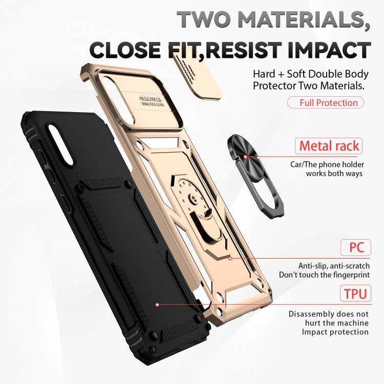 For Samsung Galaxy A02 Sliding Camshield Holder Phone Case